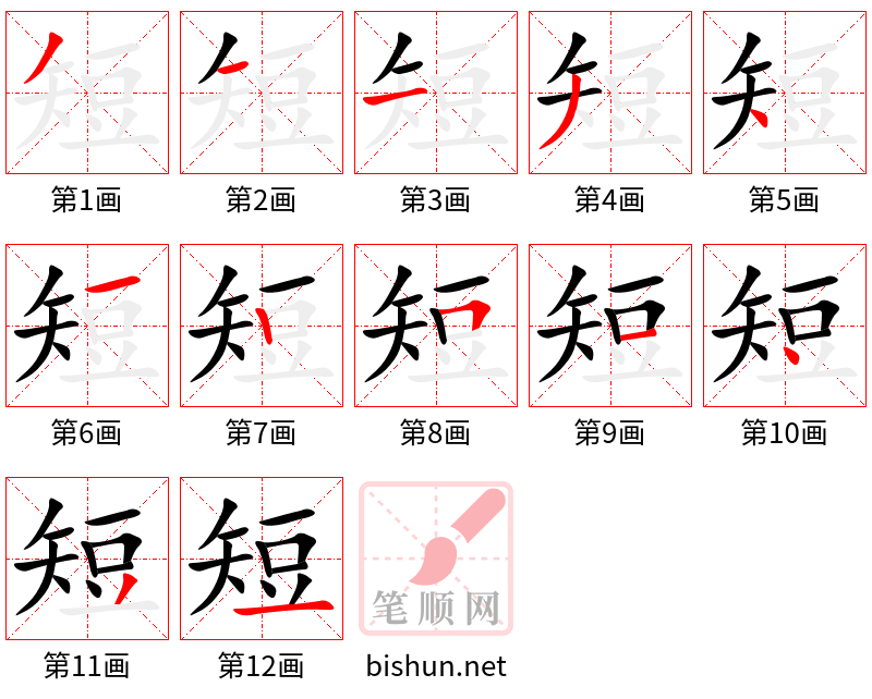 短 笔顺规范