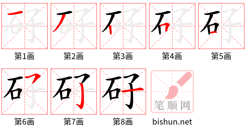 矷 笔顺规范