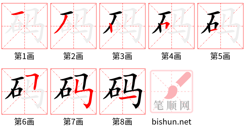 码 笔顺规范