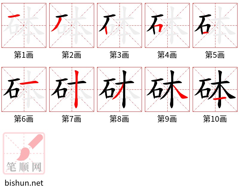 砵 笔顺规范