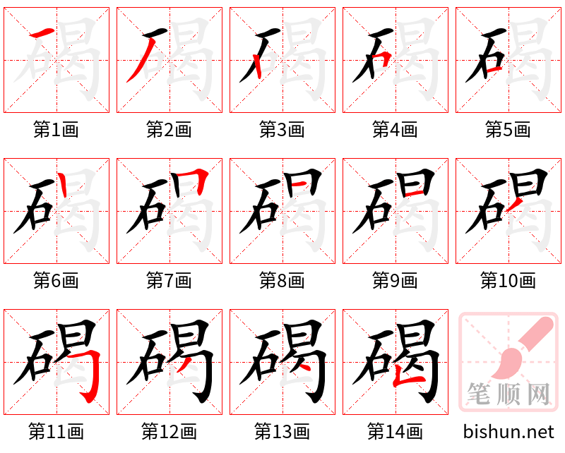 碣 笔顺规范