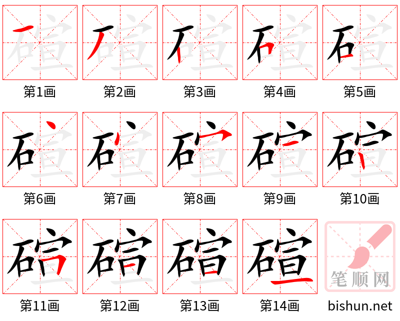 碹 笔顺规范