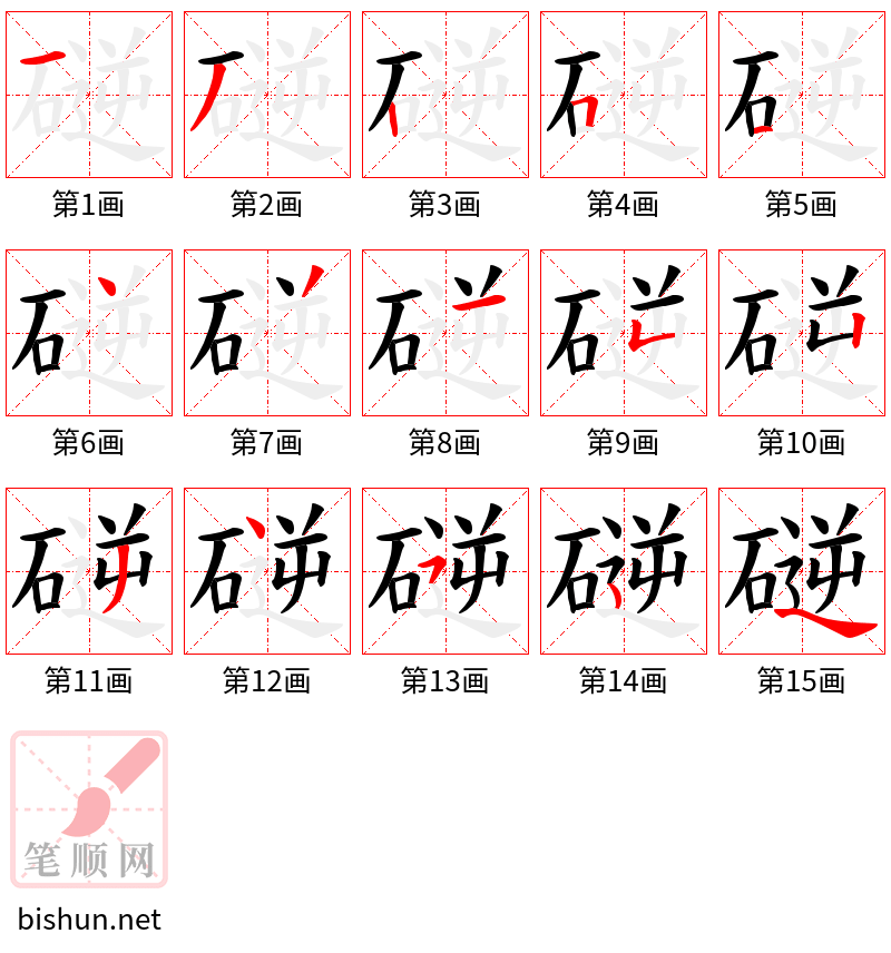 磀 笔顺规范