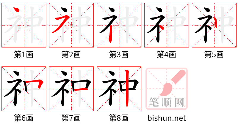 祌 笔顺规范