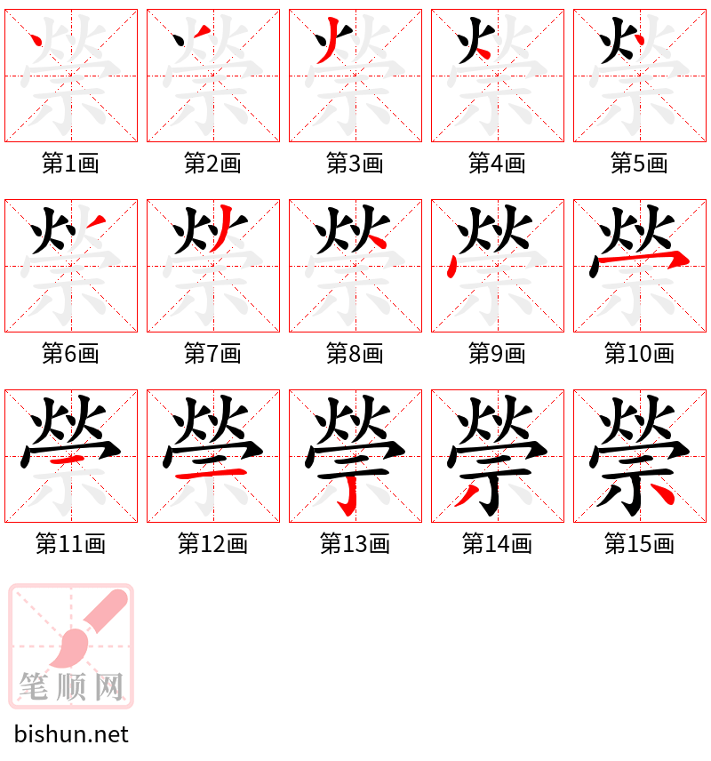 禜 笔顺规范