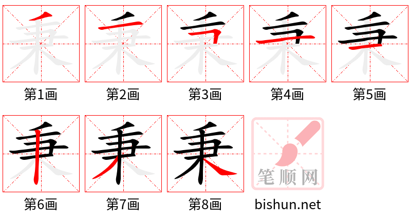 秉 笔顺规范