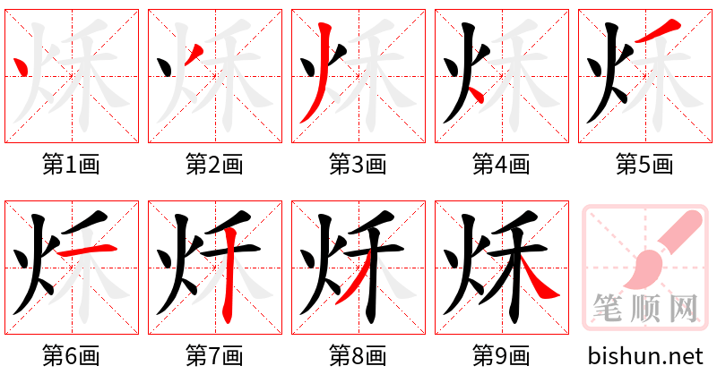 秌 笔顺规范