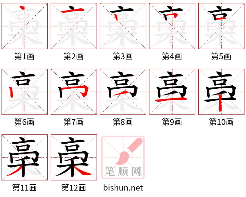 稁 笔顺规范