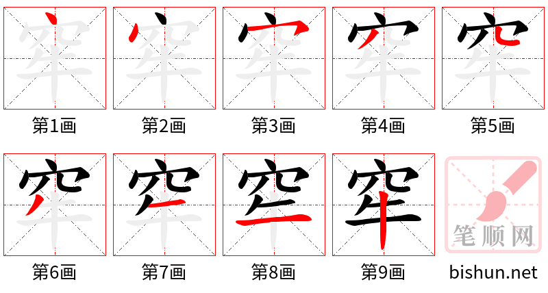 窂 笔顺规范