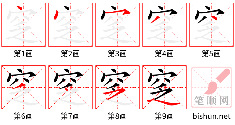 窆 笔顺规范