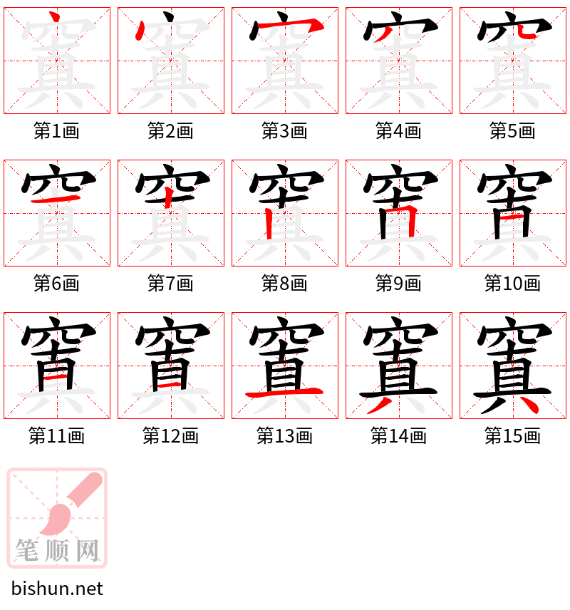 窴 笔顺规范