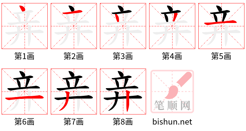 竎 笔顺规范