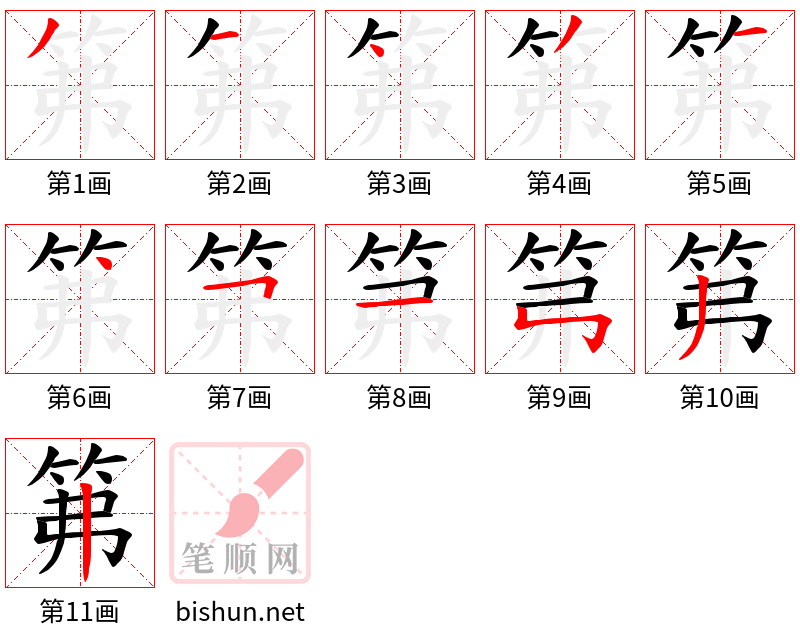 笰 笔顺规范