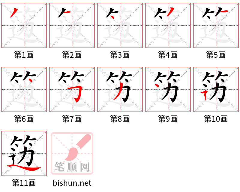 笾 笔顺规范