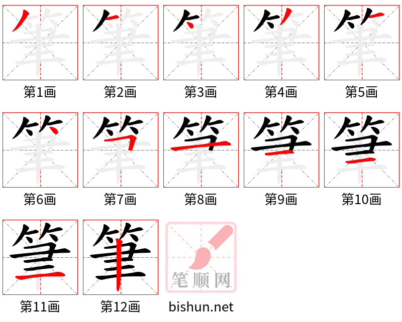 筆 笔顺规范