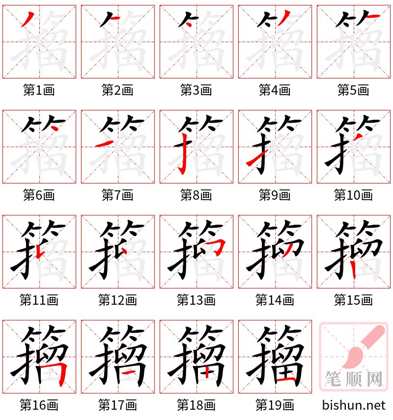 籀 笔顺规范