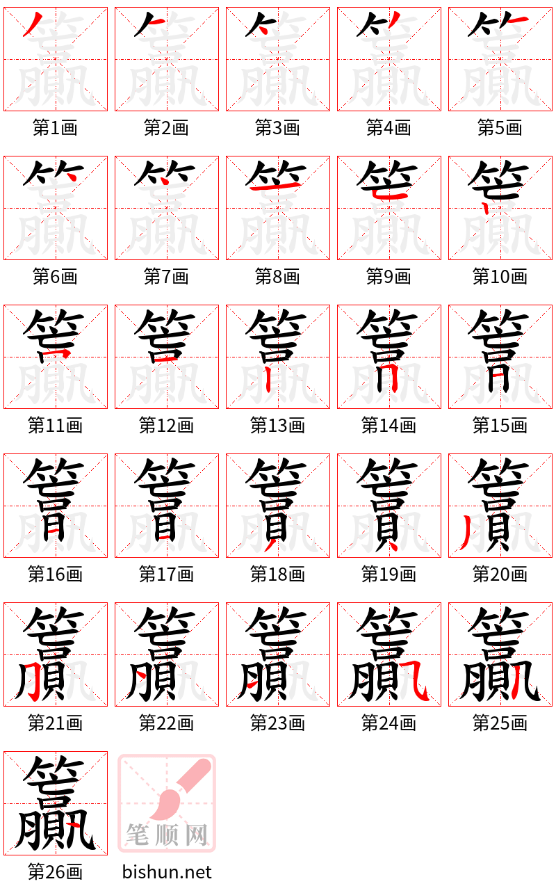 籯 笔顺规范