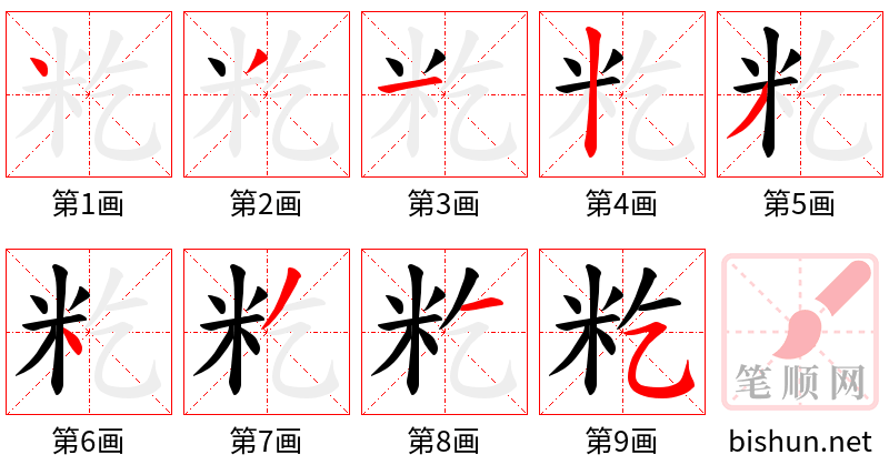 籺 笔顺规范