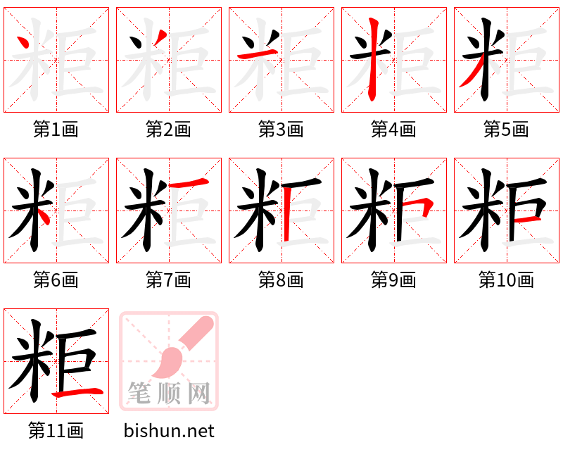 粔 笔顺规范