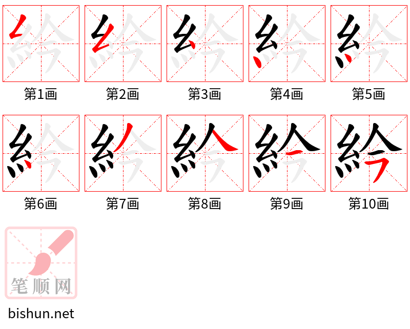 紟 笔顺规范