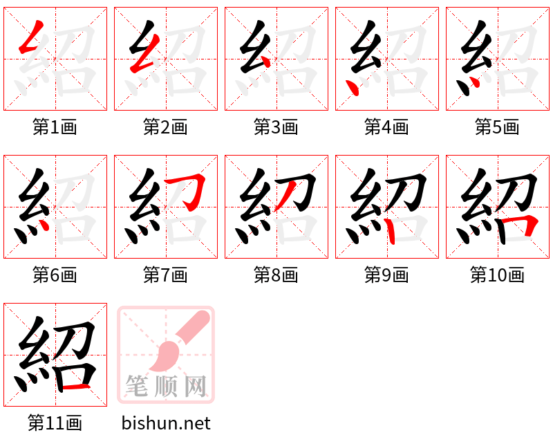 紹 笔顺规范