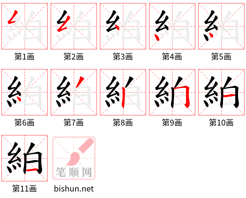 絈 笔顺规范