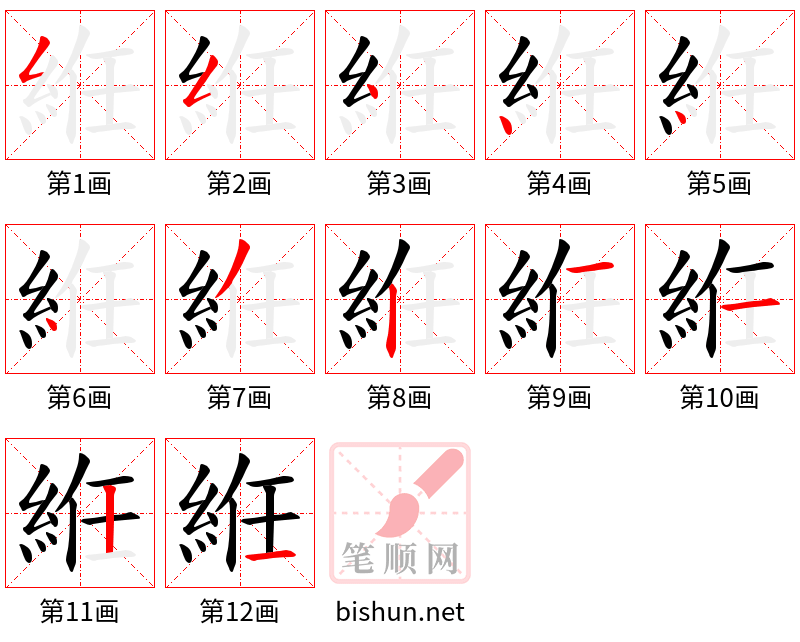 絍 笔顺规范