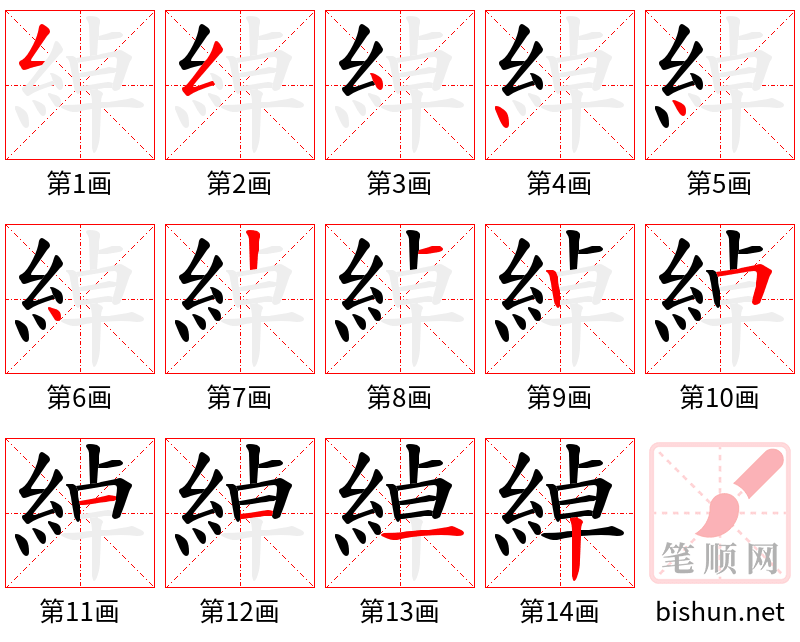 綽 笔顺规范