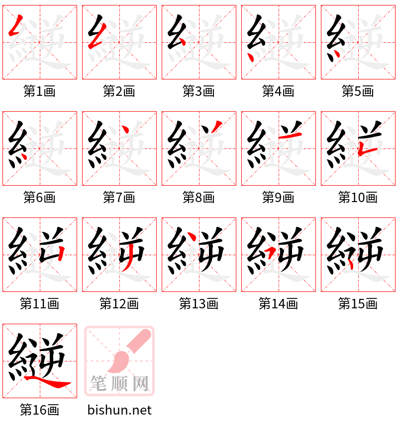 縌 笔顺规范