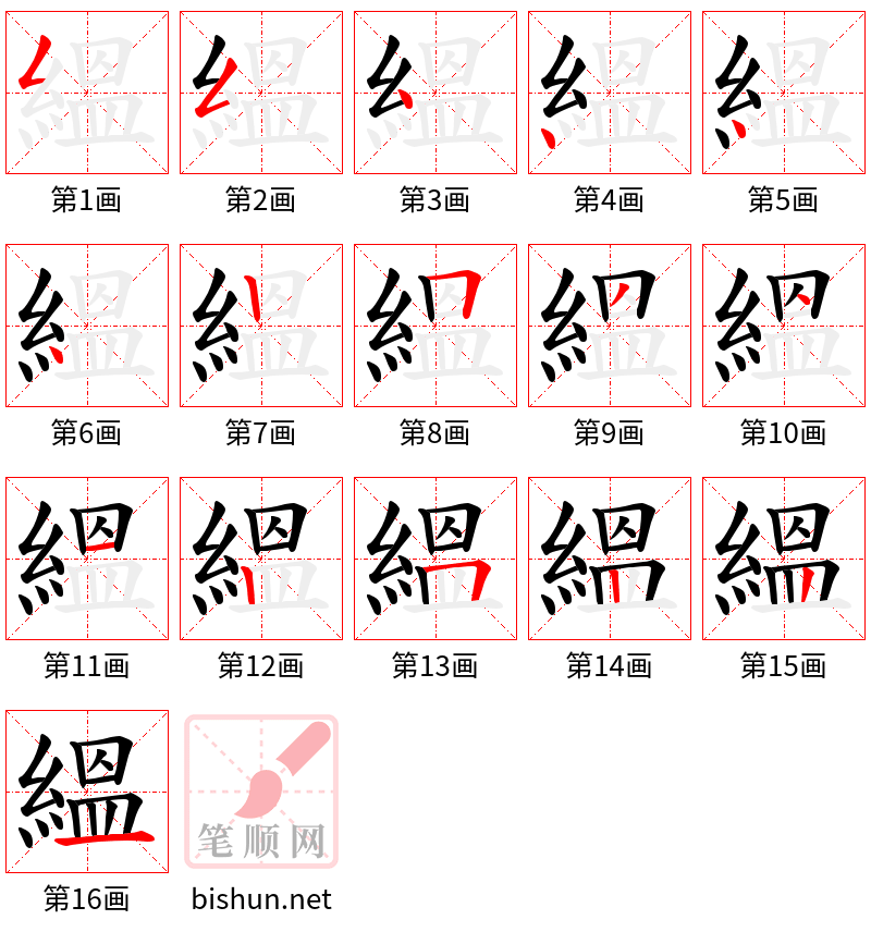 縕 笔顺规范