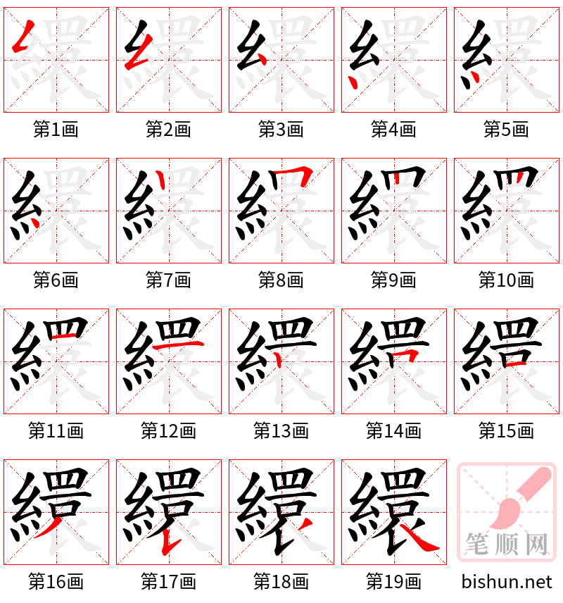繯 笔顺规范