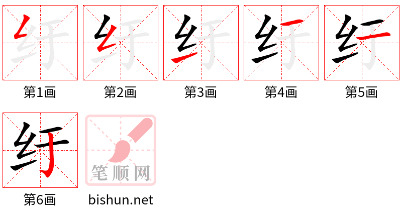 纡 笔顺规范