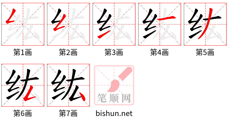 纮 笔顺规范