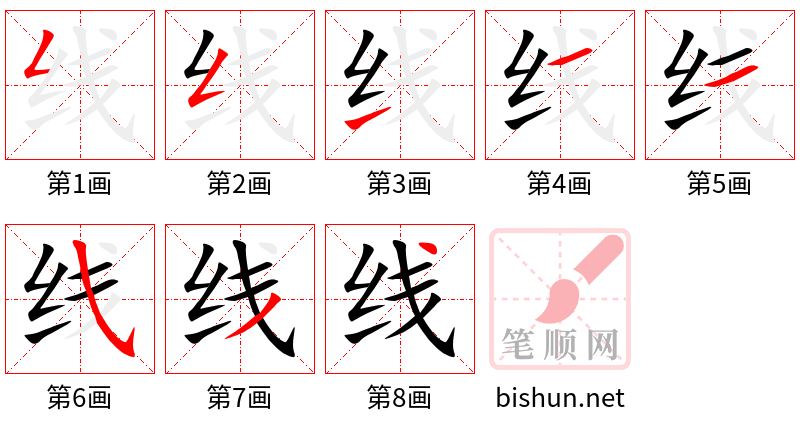 线 笔顺规范