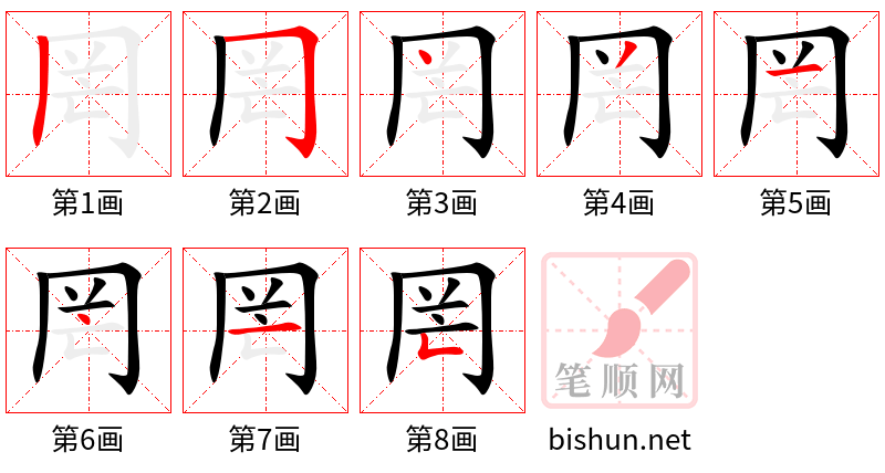 罔 笔顺规范