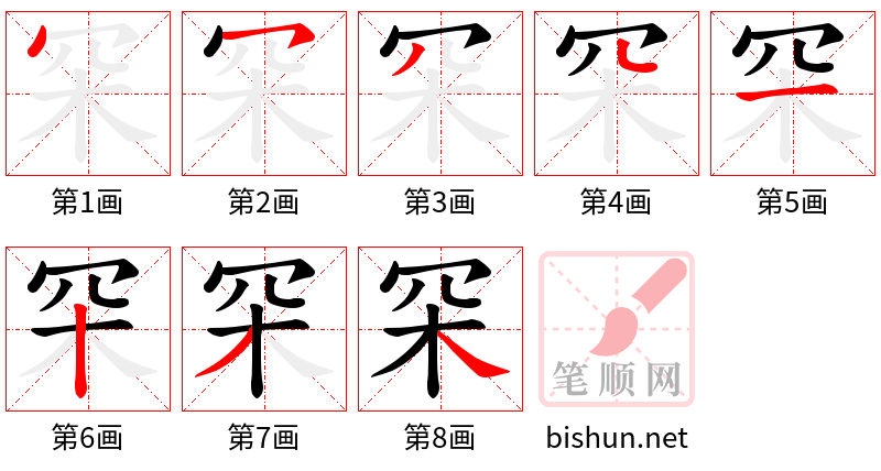 罙 笔顺规范