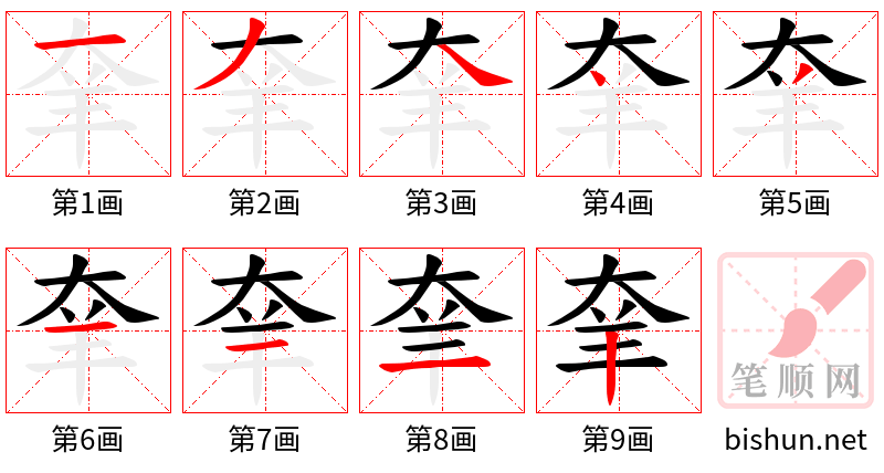 羍 笔顺规范