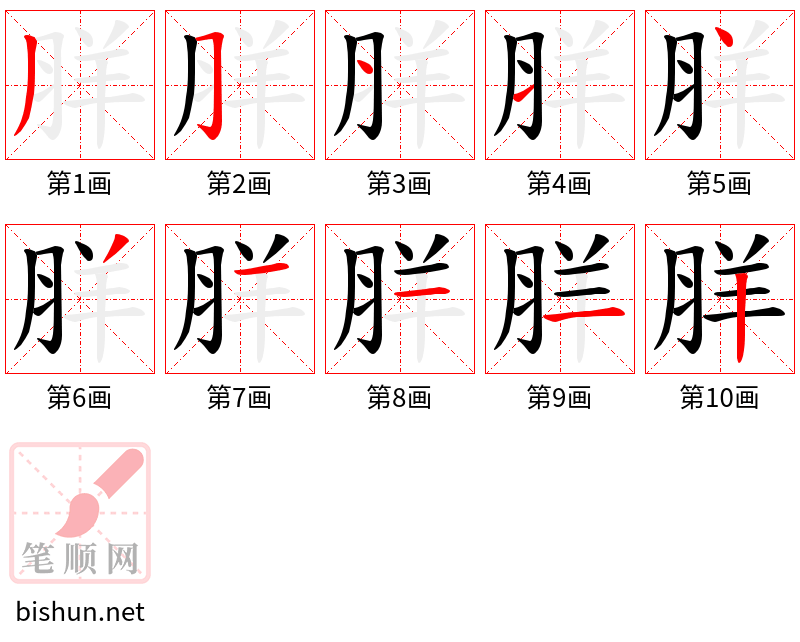 羘 笔顺规范