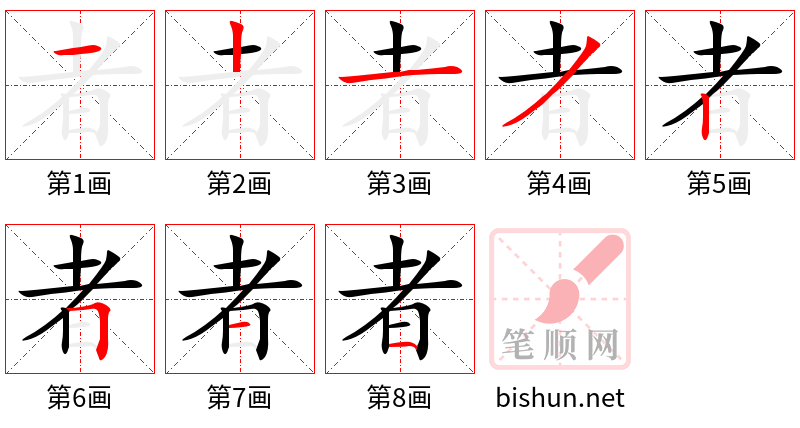 者 笔顺规范