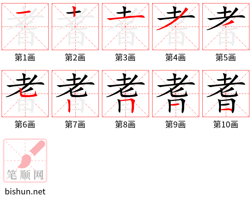 耆 笔顺规范