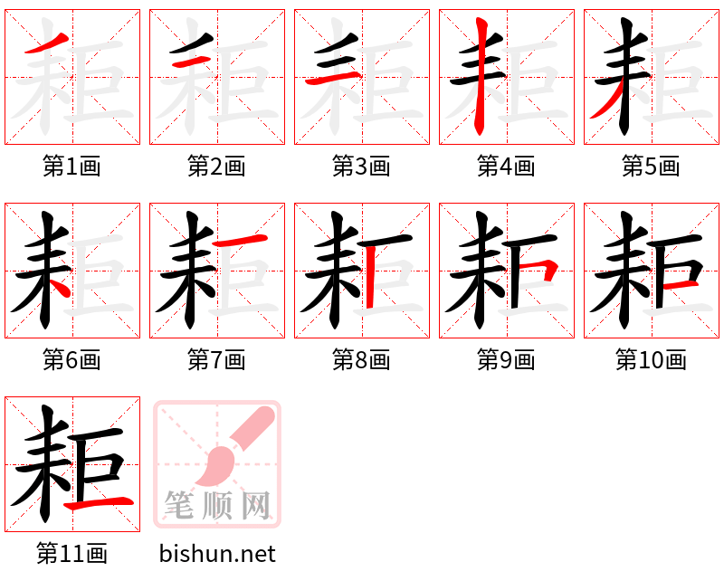 耟 笔顺规范