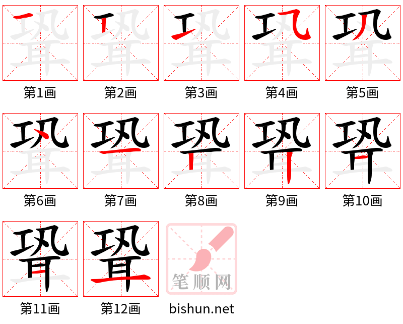 聓 笔顺规范