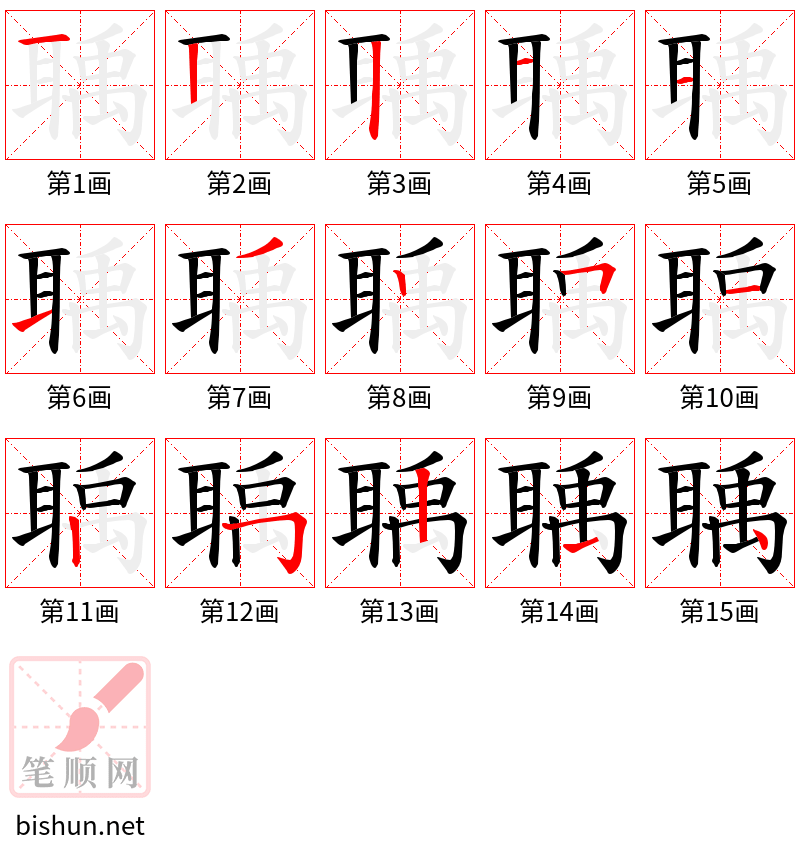 聥 笔顺规范