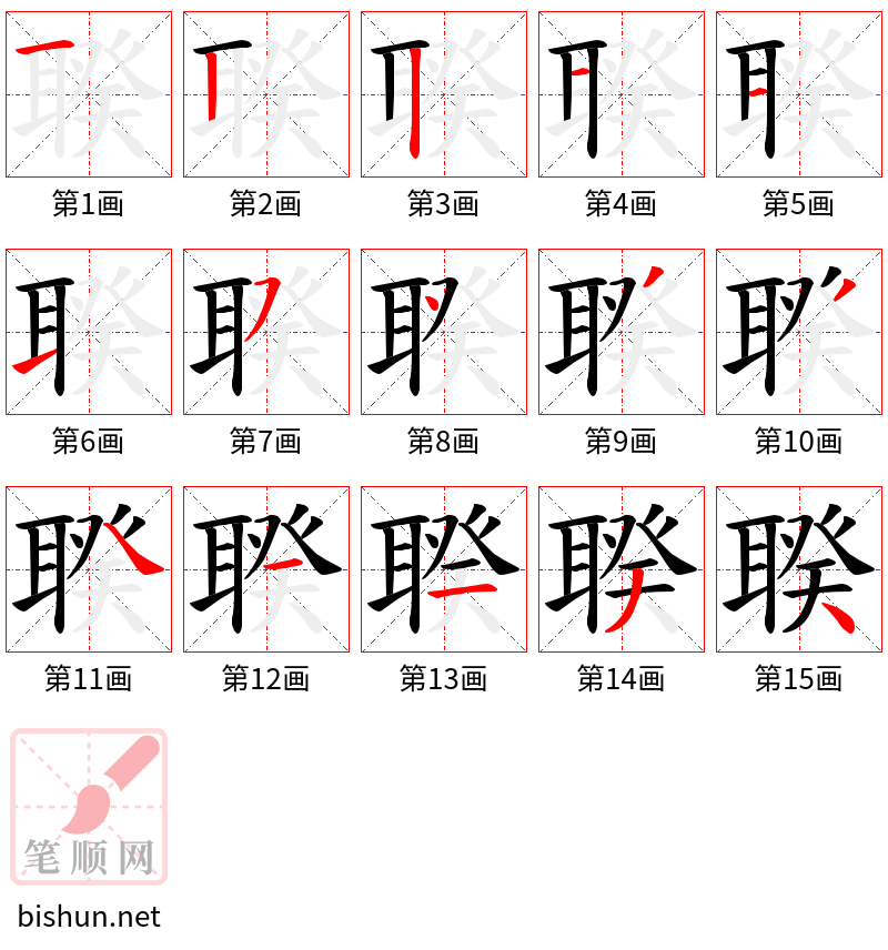 聧 笔顺规范