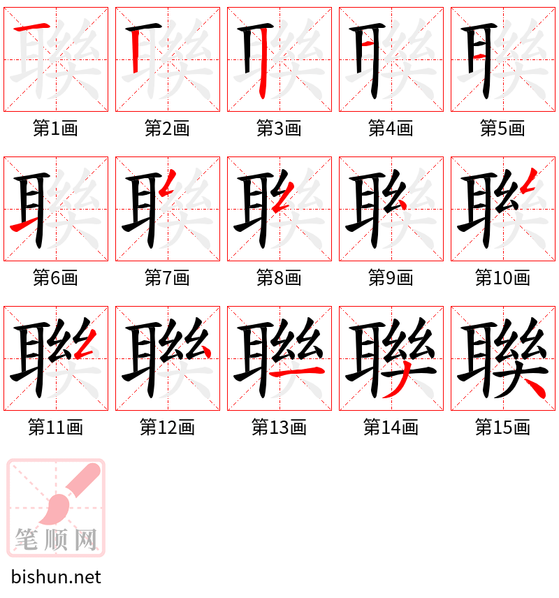 聫 笔顺规范