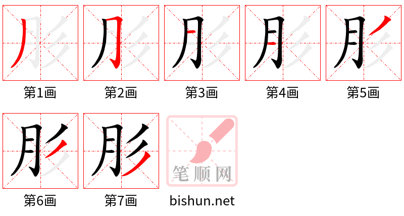 肜 笔顺规范