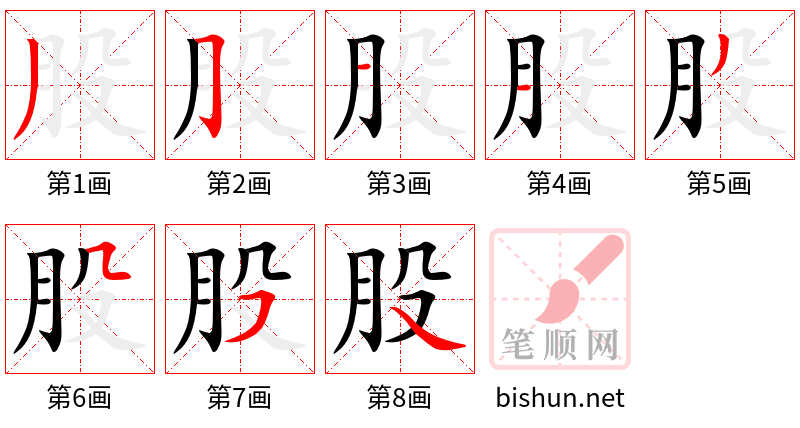 股 笔顺规范