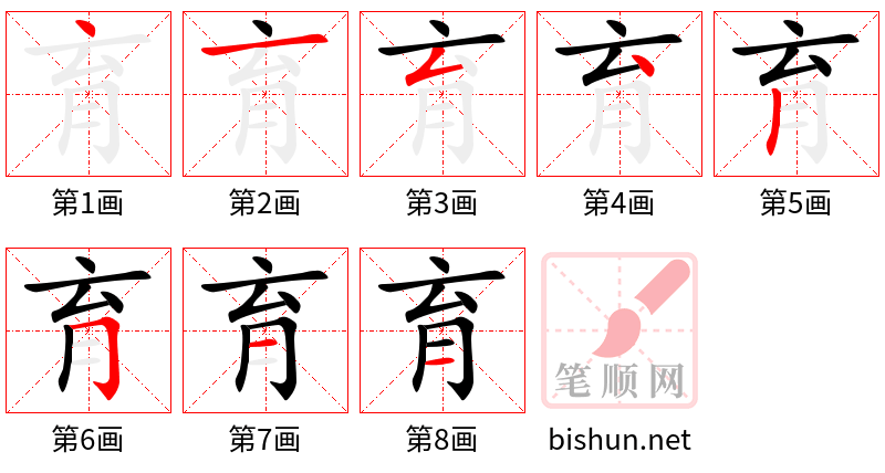 育 笔顺规范