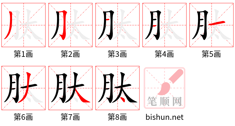 肽 笔顺规范