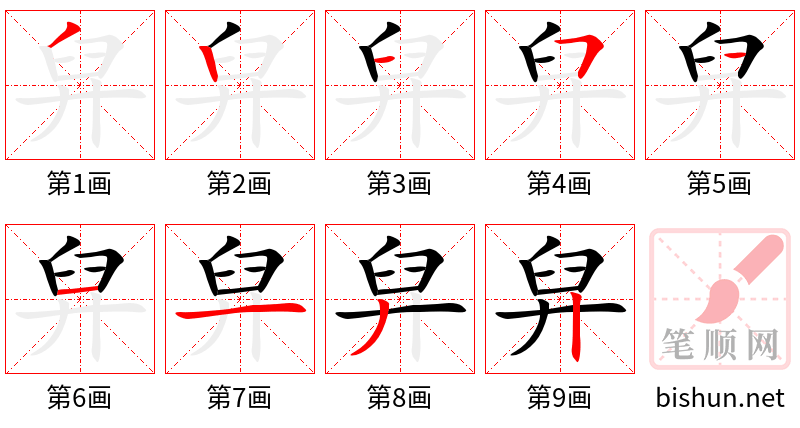 舁 笔顺规范